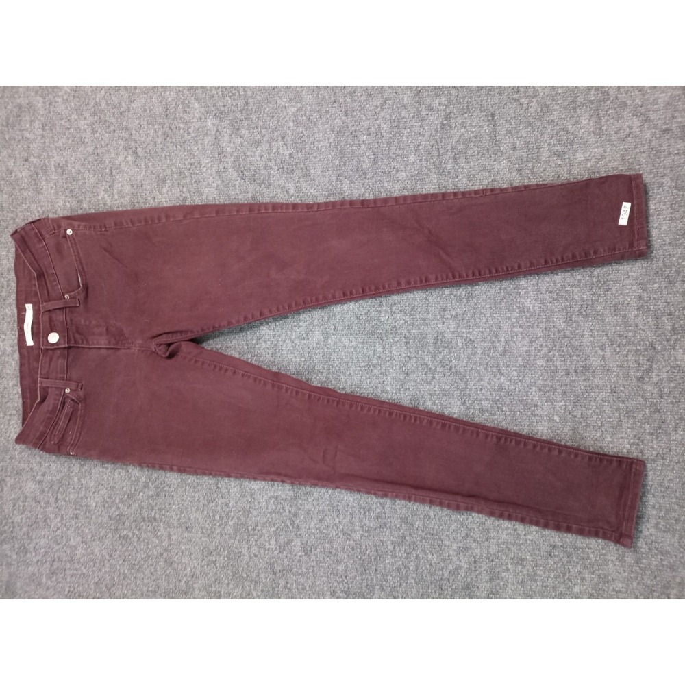 Levi Strauss 711 Skinny Jeans Women's Size 25 Burgundy Stretch Denim Pants